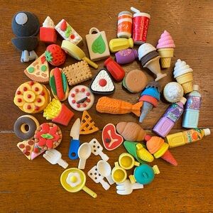 Erasers Food Kitchen Utensils Small Mini Coca Cola Iwako Puzzle Large Lot